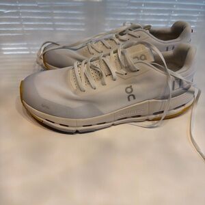 On Running Men's White and Yellow Sneakers